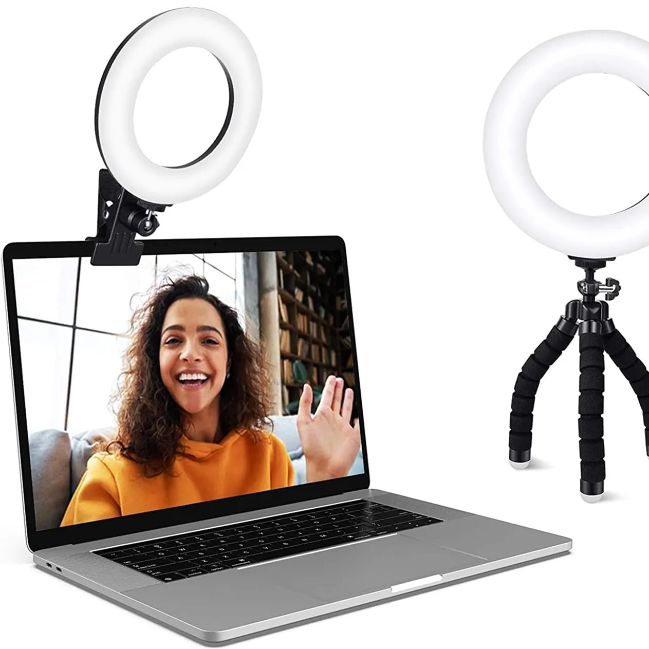 Clip‑On Ring Light for Laptops